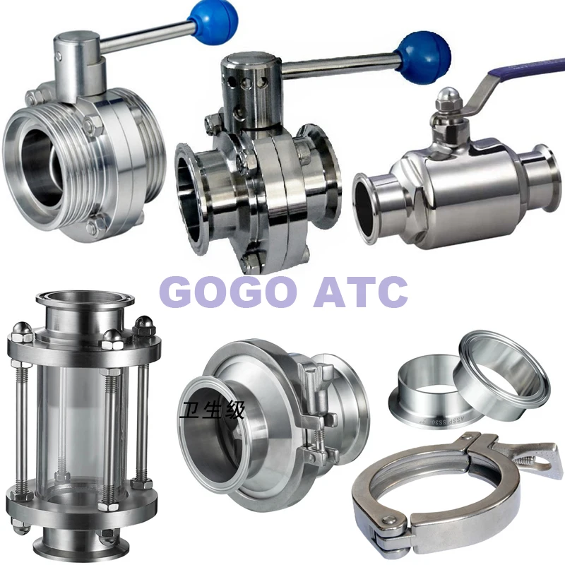 Sanitary Ball valve 1-1/4&quot O.D 32mm stainless steel Food grade clamp Ferrule Quick connect straight ball | Обустройство дома