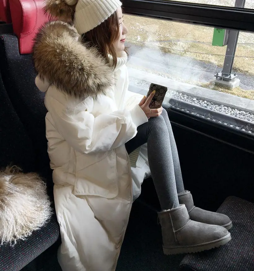 Зимний новый модный бренд хорошего качества большой натуральный меховой