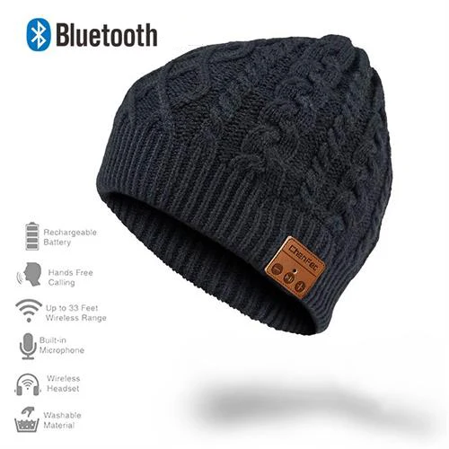 Беспроводной с наушниками, Bluetooth бини шапка, Кепки со съемной Bluetooth гарнитура наушники Динамик Mic Спорт на открытом воздухе шляпа лучшие подарки - Цвет: black-flower