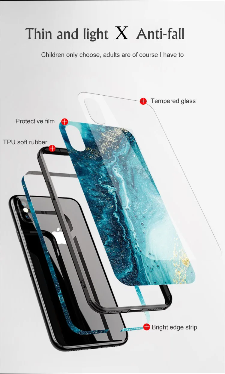 Стеклянный чехол для телефона для iPhone XS MAX XR X 10 мраморный камень абстрактный дизайн роскошный силиконовый чехол s Чехол для iPhone 7 8 6S Plus