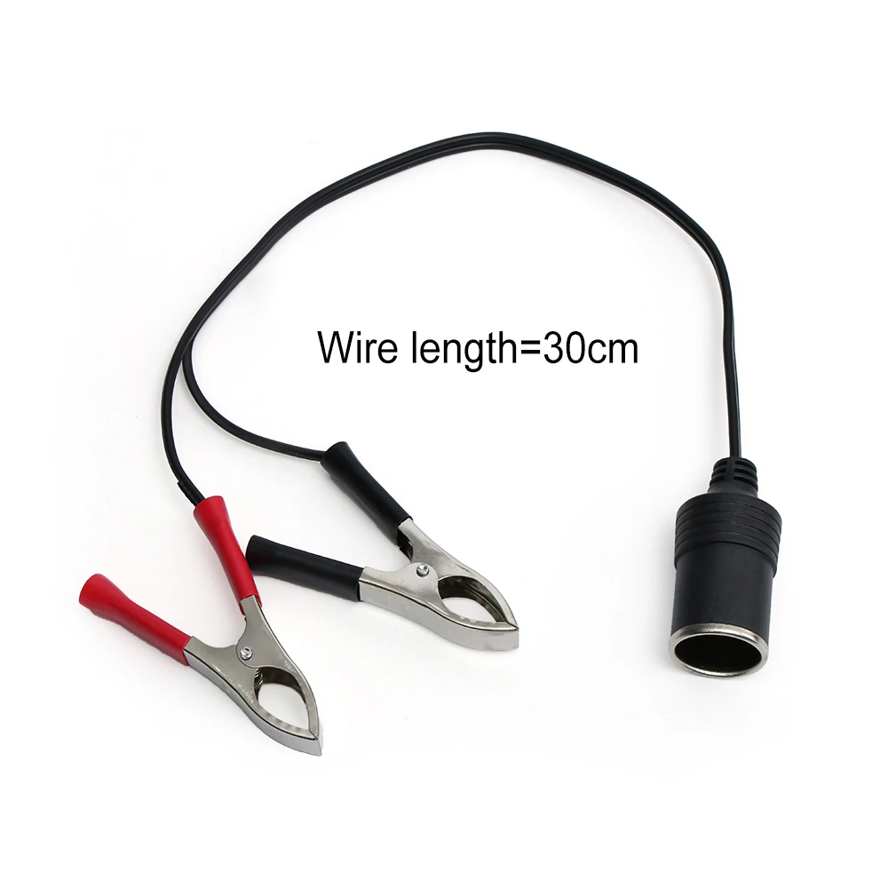 1 Pcs 12V Cigarette Lighter Socket Car Battery Terminal Clip-on Power Adapter Accessories | Автомобили и мотоциклы