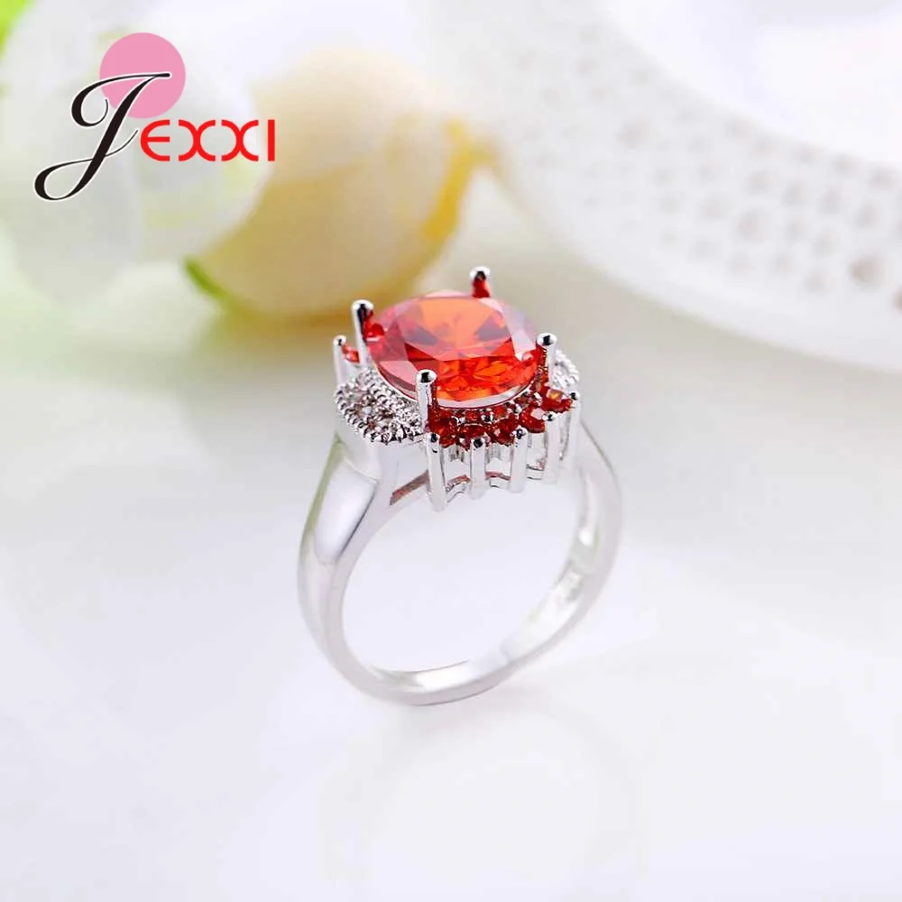 Lose Money Promotions Jewelry Wholesale 925 Sterling Silver Ring Women/Girls Fashion Party Bijoux Paved Red CZ Zircon | Украшения и