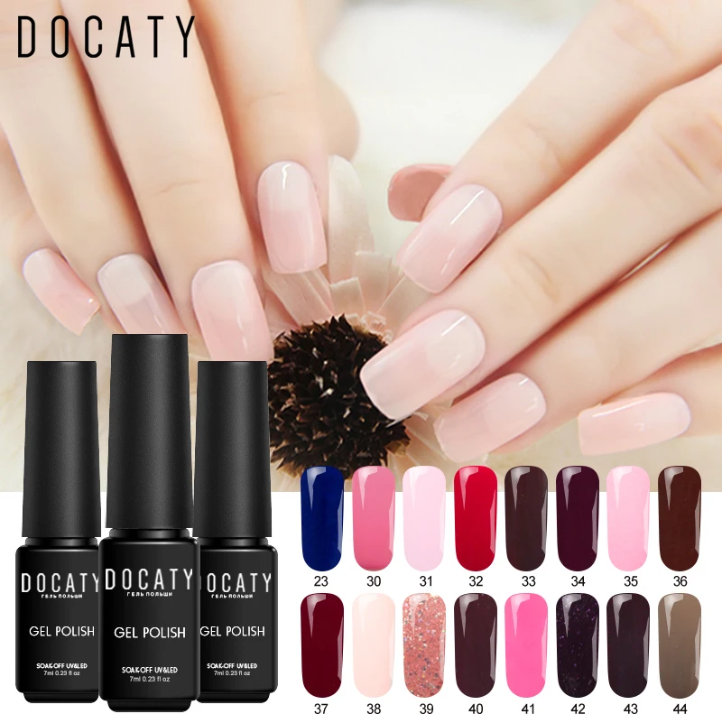 Docaty все для маникюра профессиональный цветной УФ гель ногтей акриловый набор