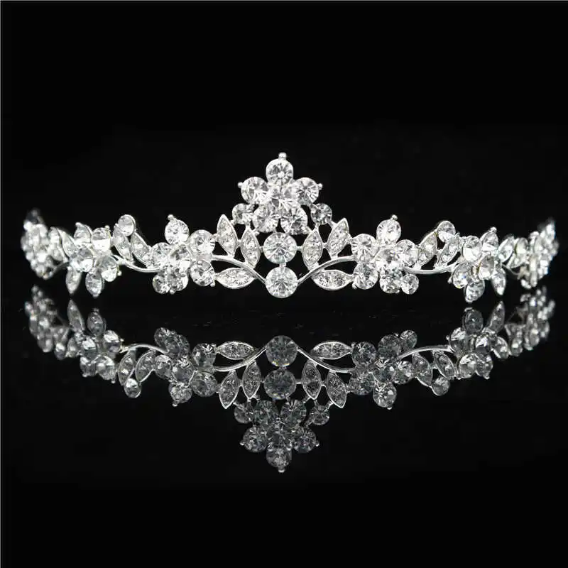 Style 1 Rhodium 11 видов конструкций Хрустальная свадебная тиара Корона для девочки/женщины диадема на выпускной вечер украшения для волос Свадебные невесты украшения для волос аксессуары - Окраска металла: Style 1 Rhodium