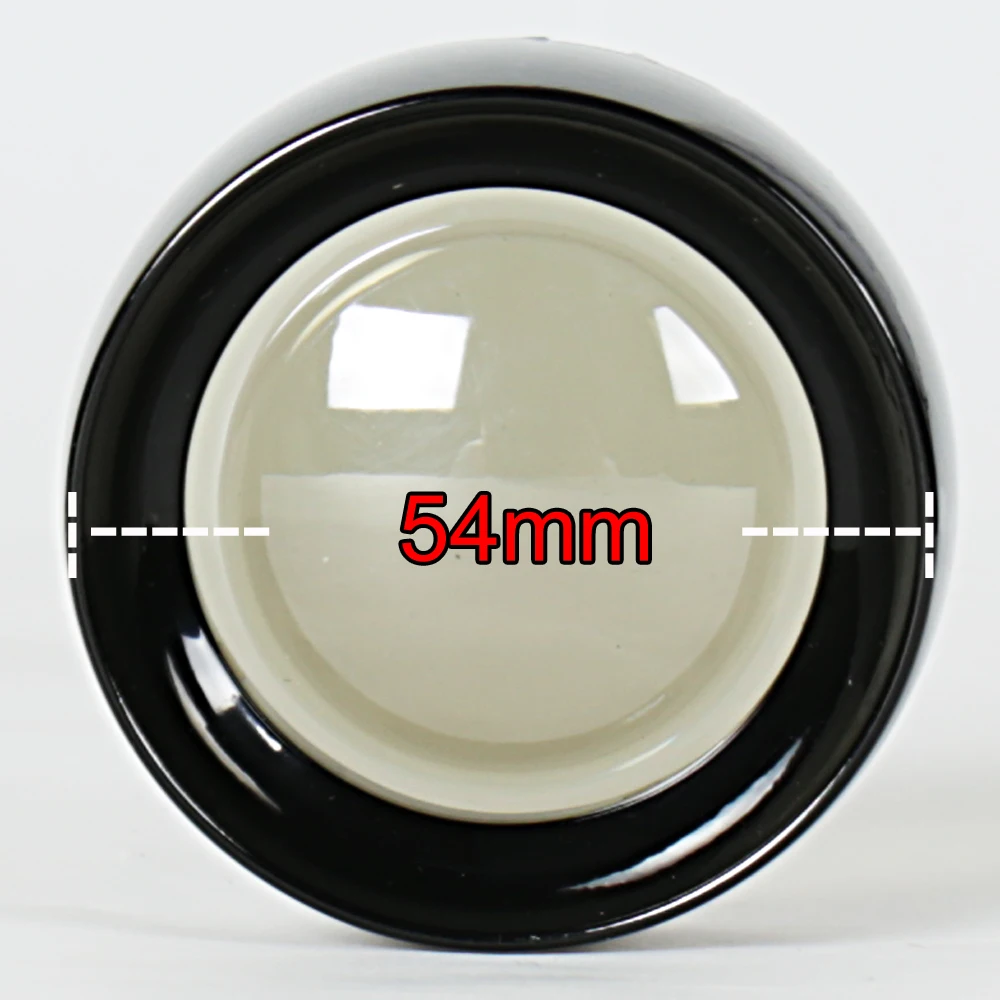 4X блестящее черное алюминиевое кольцо с отделкой козырьком и дымчатыми линзами