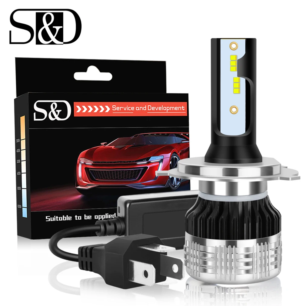 H4 светодиодный светильник для головы мотоцикла с лампочками ZES Chips Canbus 6000LM 40 Вт Hi/Lo