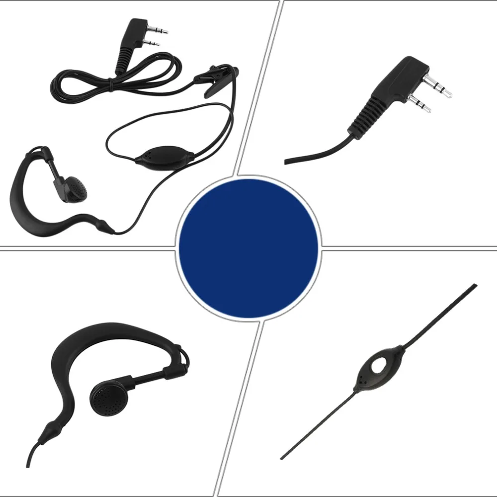 Новый 2 контактный микрофон гарнитура наушник ушной крючок Наушники для Baofeng