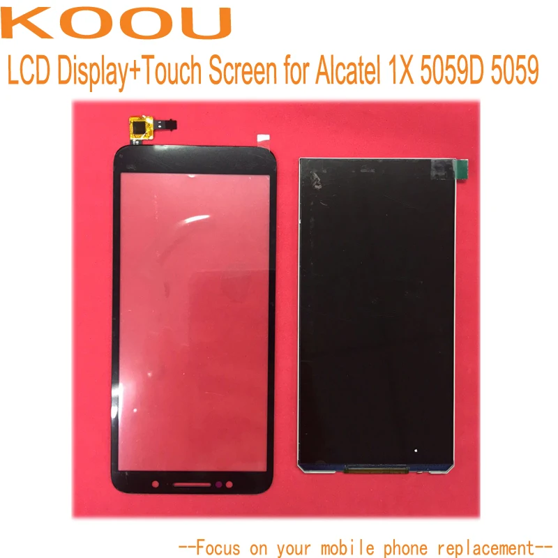 Для Alcatel 5059 1X 5059A 5059D 5059I 5059J 5059 T 5059Y 5," Сенсорный экран+ ЖК-дисплей Узел датчика Digitizer Запчасти для авто