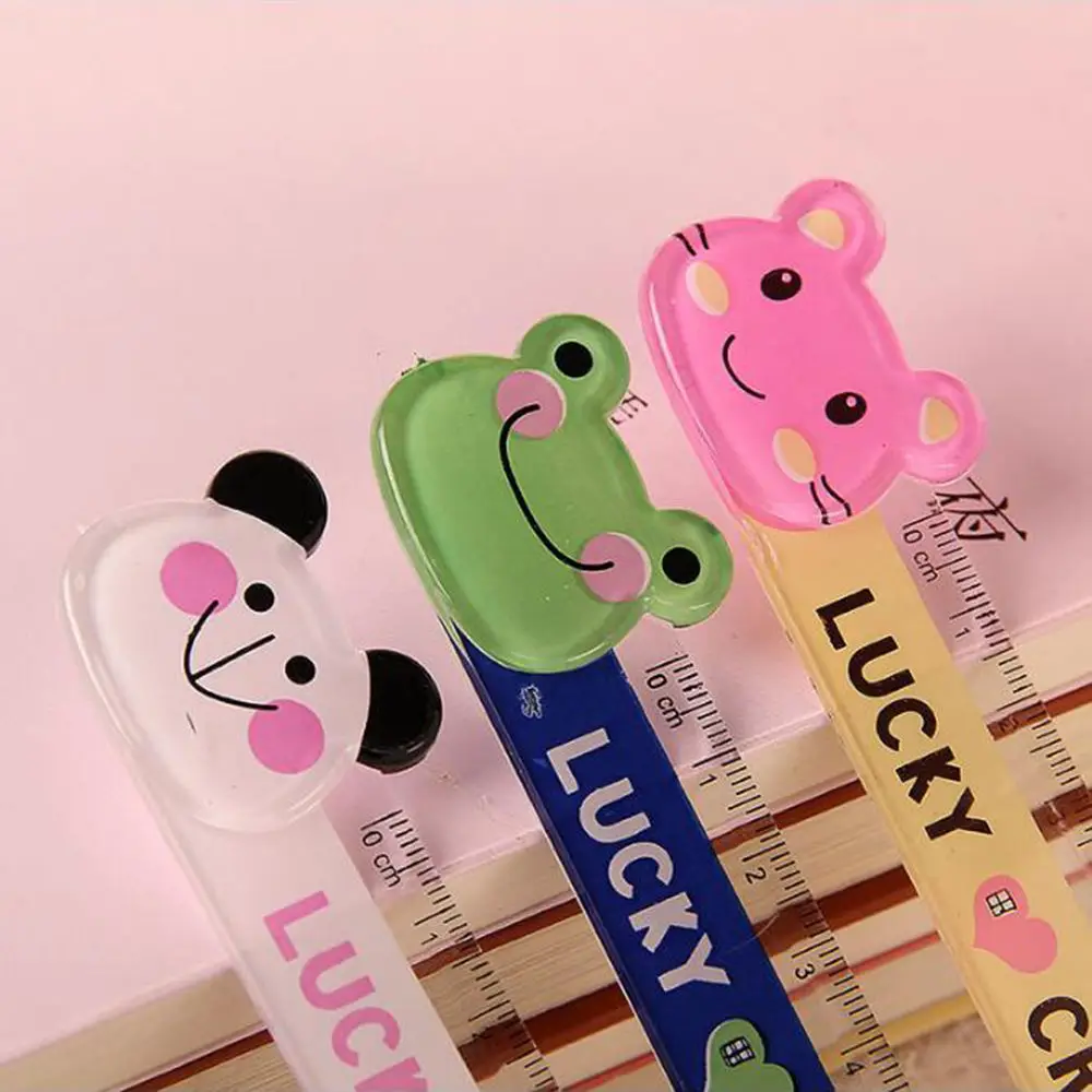 Линейка с мультяшным котом пандой лягушкой 15 см 2 шт.|animal ruler|15cm rulerpanda ruler |