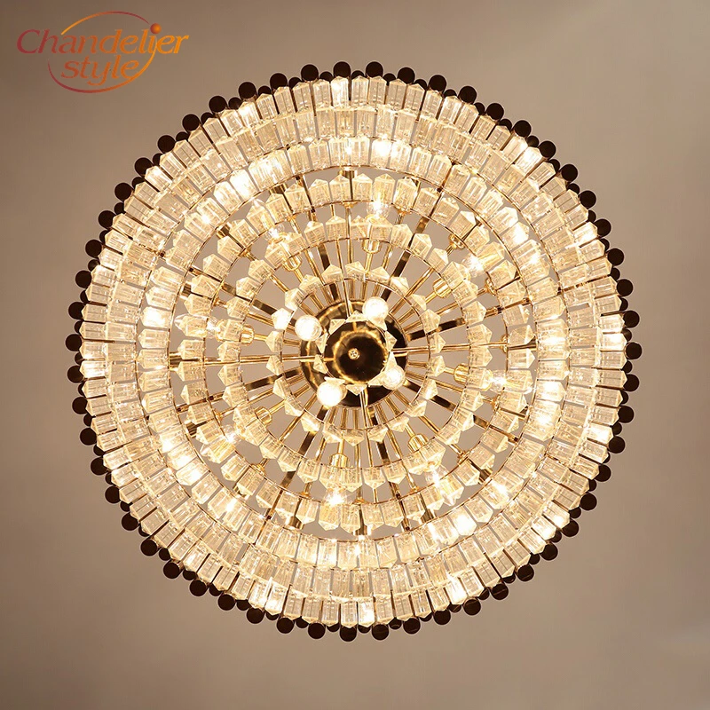 

Luxury Crystal Chandelier Lighting LED Cristal Chandeliers Hanging Light Home Hotel Restaurant Indoor Lighting Fixture