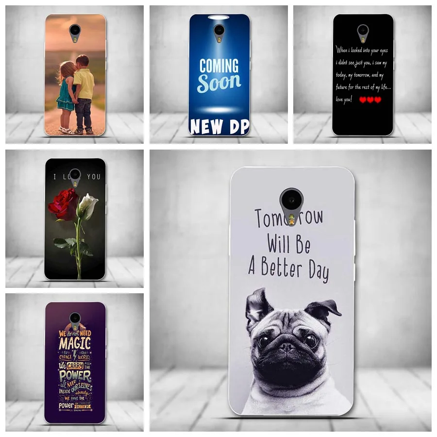 Милый Собака Мягкий ТПУ мобильный телефон чехол для Meizu M2 Note Meilan 2 4G Dual SIM M2Note