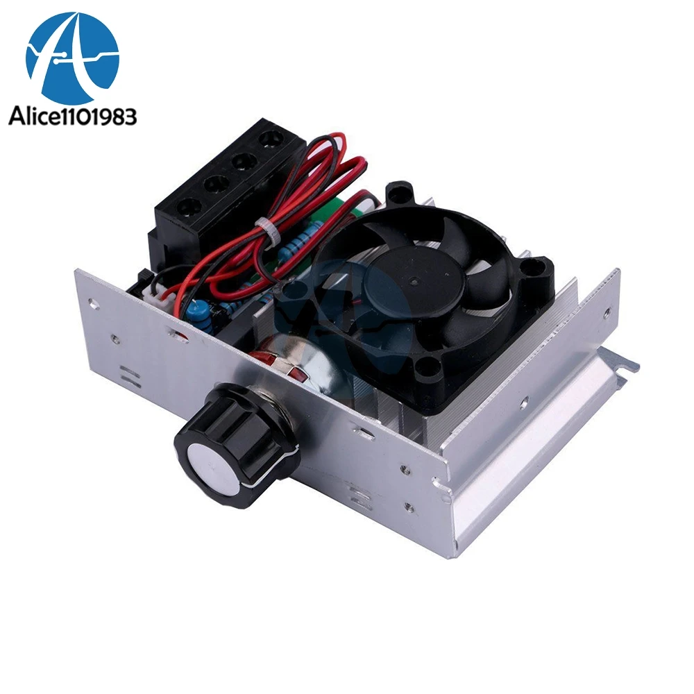 10000W Ultra-High Power AC 110V 220V SCR Motor Control Electronic Regulator Dimming Speed Board With Fan | Электронные