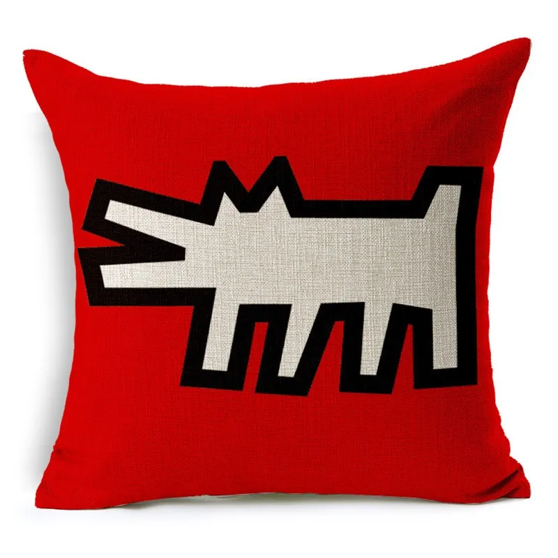 Креативный мультяшный красочный граффити декоративный чехол для подушки с