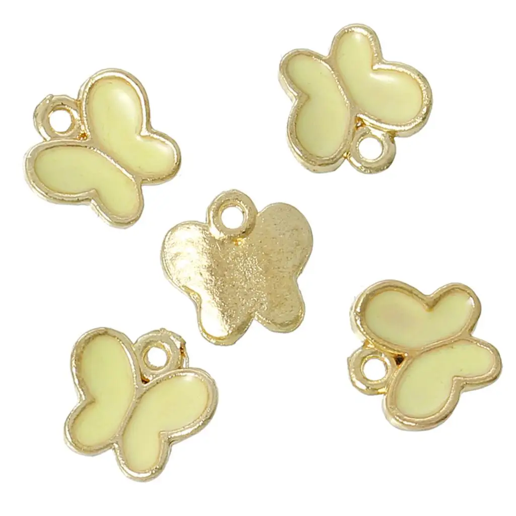 DoreenBeads подвески из цинкового металлического сплава с бабочкой золотого цвета