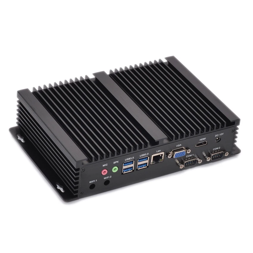 Безвентиляторный промышленный мини-ПК Windows 10 прочный ITX алюминиевый чехол Intel Core i5