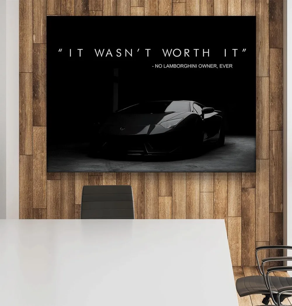 1 шт. печатная картина LAMBORGHINI владелец в рамке холст стены искусства