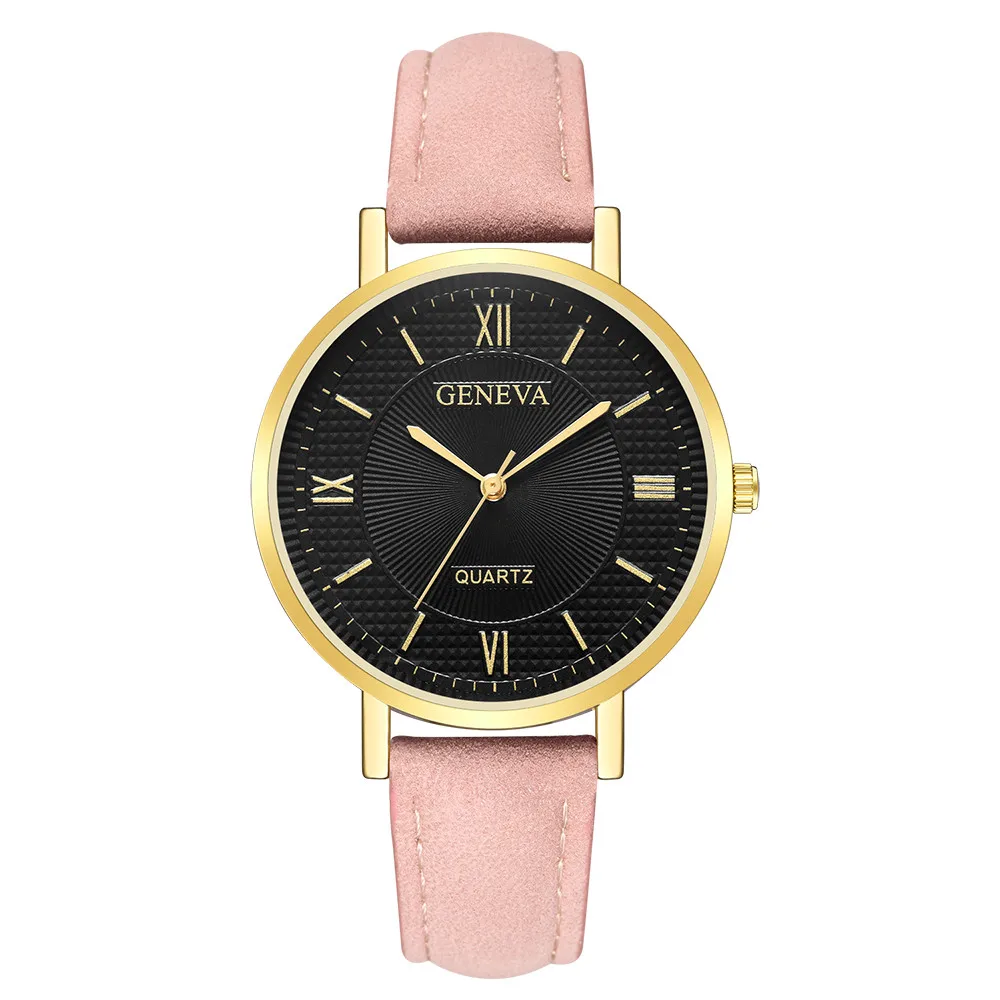 P Geneva Мода Montre Bayan Saat Time часы кожаные женские часы в кварцевые часы urvoi женские часы Relojes Para Mujer Горячая& A - Цвет: P