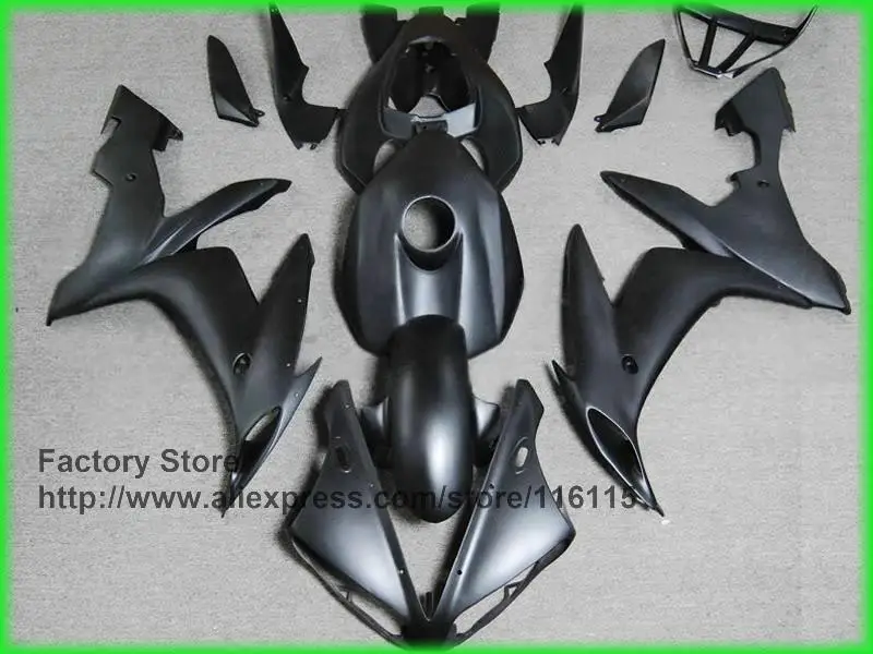 Обтекатели MOTOMARTS полностью матовые черные для YAMAHA YZF R1 2004 2005 2006 yzf r1 04 05 06 ABS полная