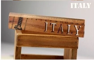 Italy 1 шт. мир страна ИТАЛИЯ Roma Нью-Йорк Парижа деревянная линейка прямая измерительная учебная Рисование студенческий канцелярский школьный офисный поставка - Цвет: Italy