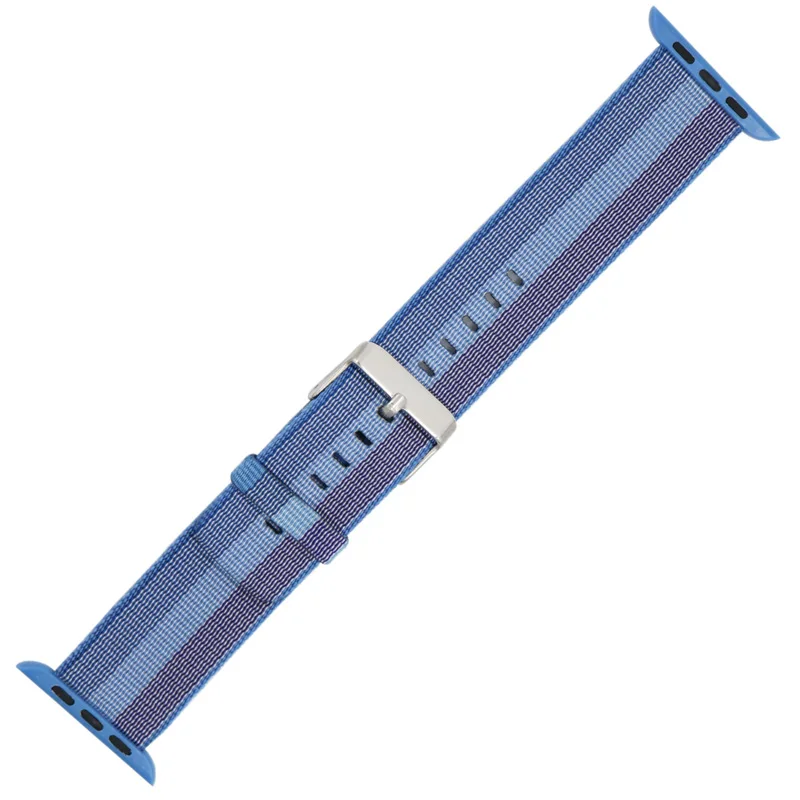 Ремешок nato для apple watch band apple watch 5 4 3 2 1 44 мм/40 мм 42 мм 38 мм iWatch ремешок для часов тканый нейлоновый браслет blet - Цвет ремешка: lake bule