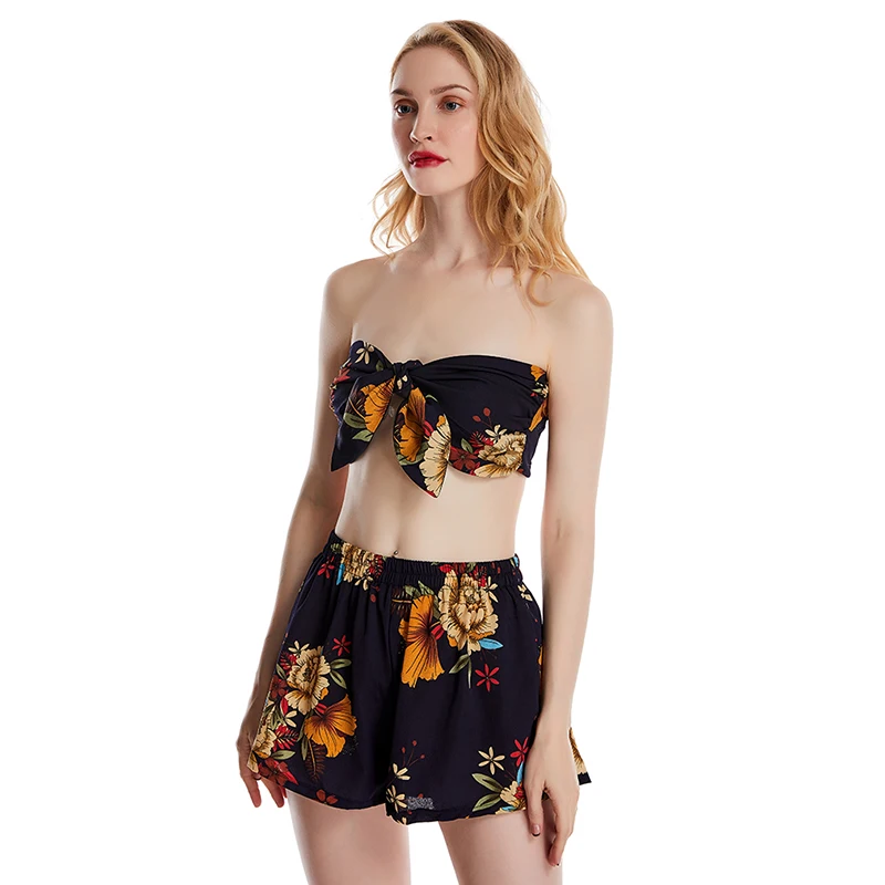 Модный женский комплект из двух предметов сексуальный бюстгальтер укороченный