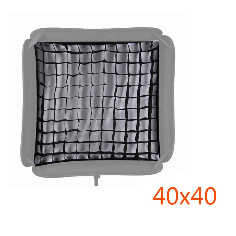 40x40 Восьмиугольный/прямоугольник сеткой в форме сот для 40*40 50*50 60*60 80*80 50*70 60*90 80 95 120 см P90L P90H P120L P120H зонт для студийной съемки - Цвет: 40x40