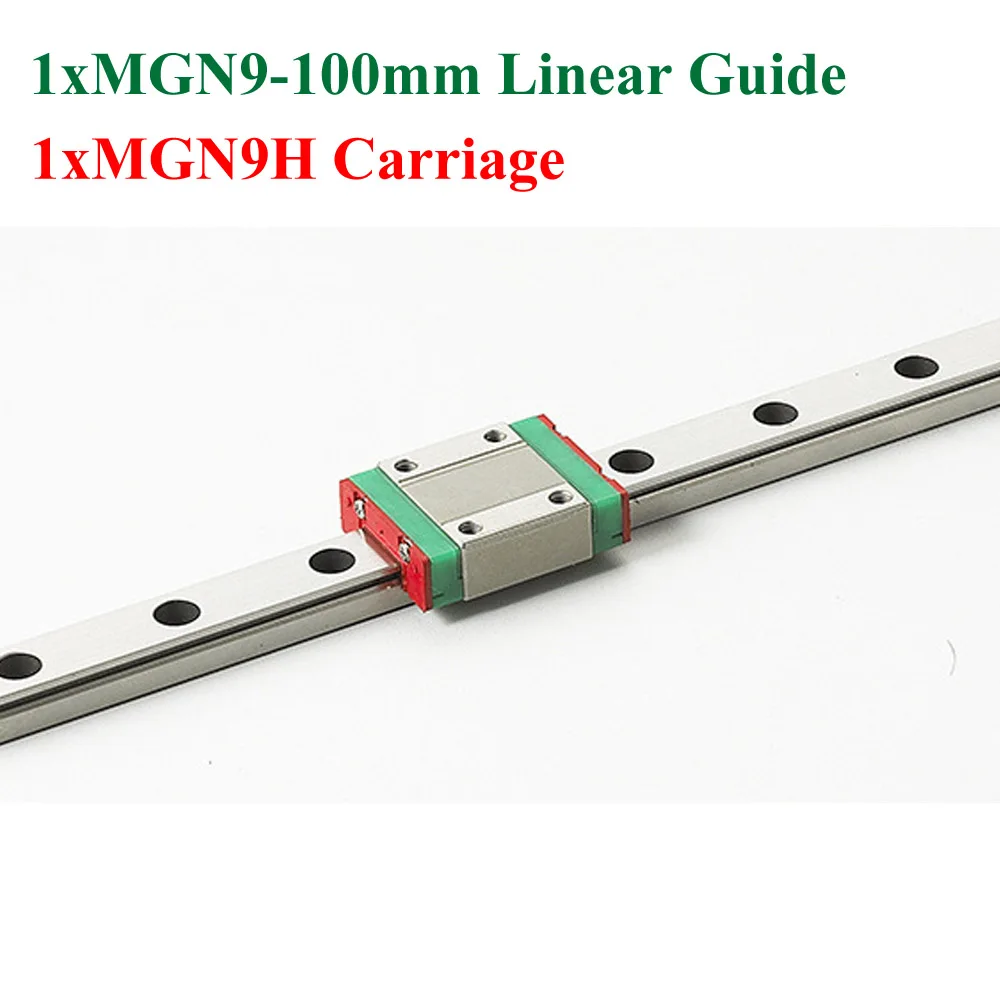 

MR9 9mm Mini MGN9 Linear Guide 100mm Rail With MGN9H Linear Block Carriage CNC X Y Z Axis
