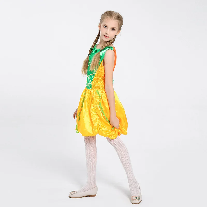 Платье на Хэллоуин костюм тыквы для костюмированной вечеринки платье принцессы