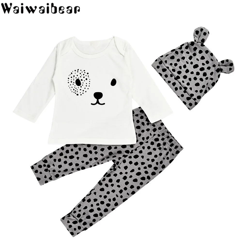 3 шт./комплект детский хлопковый комбинезон штаны и шапка | Детская одежда обувь