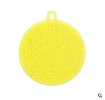 Yellow Волшебные чистящие щетки, мягкие силиконовые миски для посуды, кастрюля, очищающие подушечки, инструмент для чистки пищи, кухонные аксессуары - Цвет: Yellow