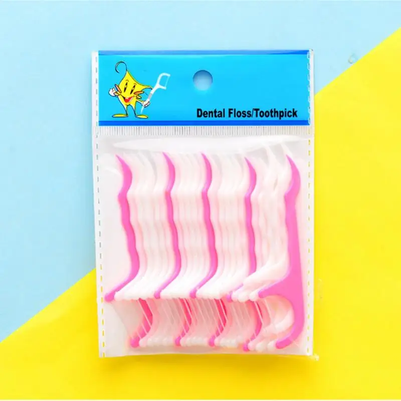 Горячая новинка одноразовые 50 шт гигиена полости рта Flosser межзубная палочка для чистки зубов зубные зубы Зубочистки