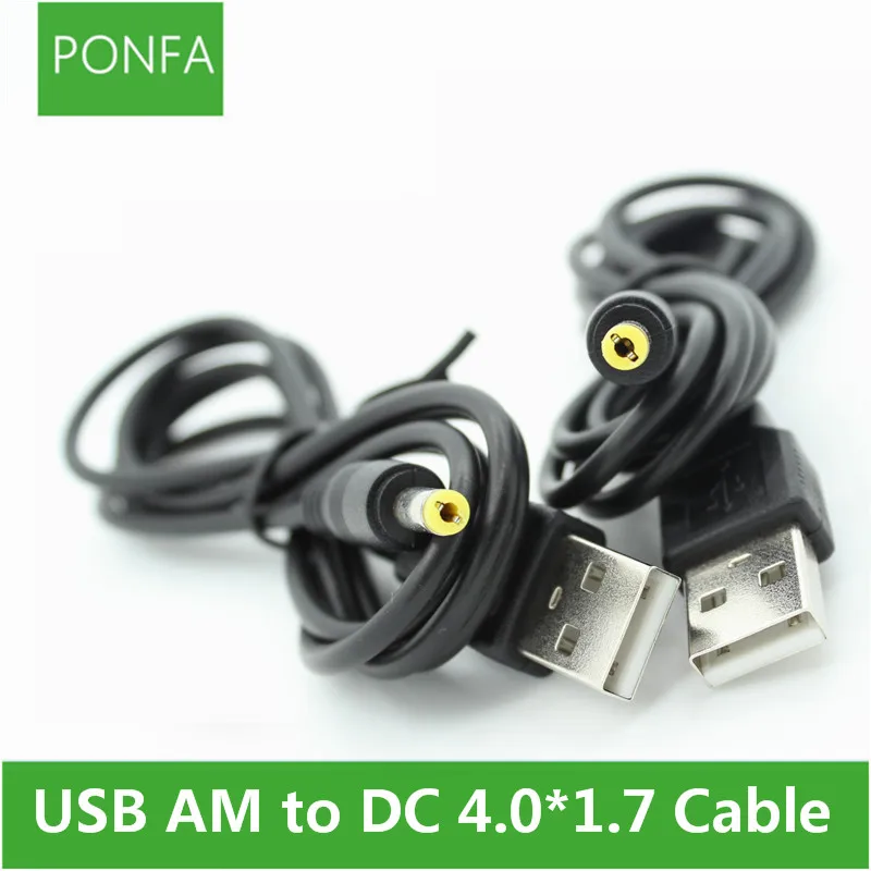 

1M 3A Black DC Power Plug cable USB A To DC 4.0*1.7 4.0*1.7mm 4.0mm x 1.7mm 4.0x1.7mm Jack charge charging Cable 3FT