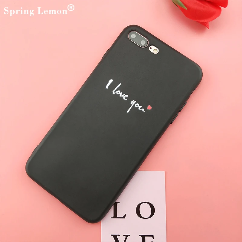 Spring Lemon for iphone 7 Couple I love you know Heart Lovers Cover Case X XS XR MAX 6 6PLUS 8 8PLUS SE 5S 7PLUS |