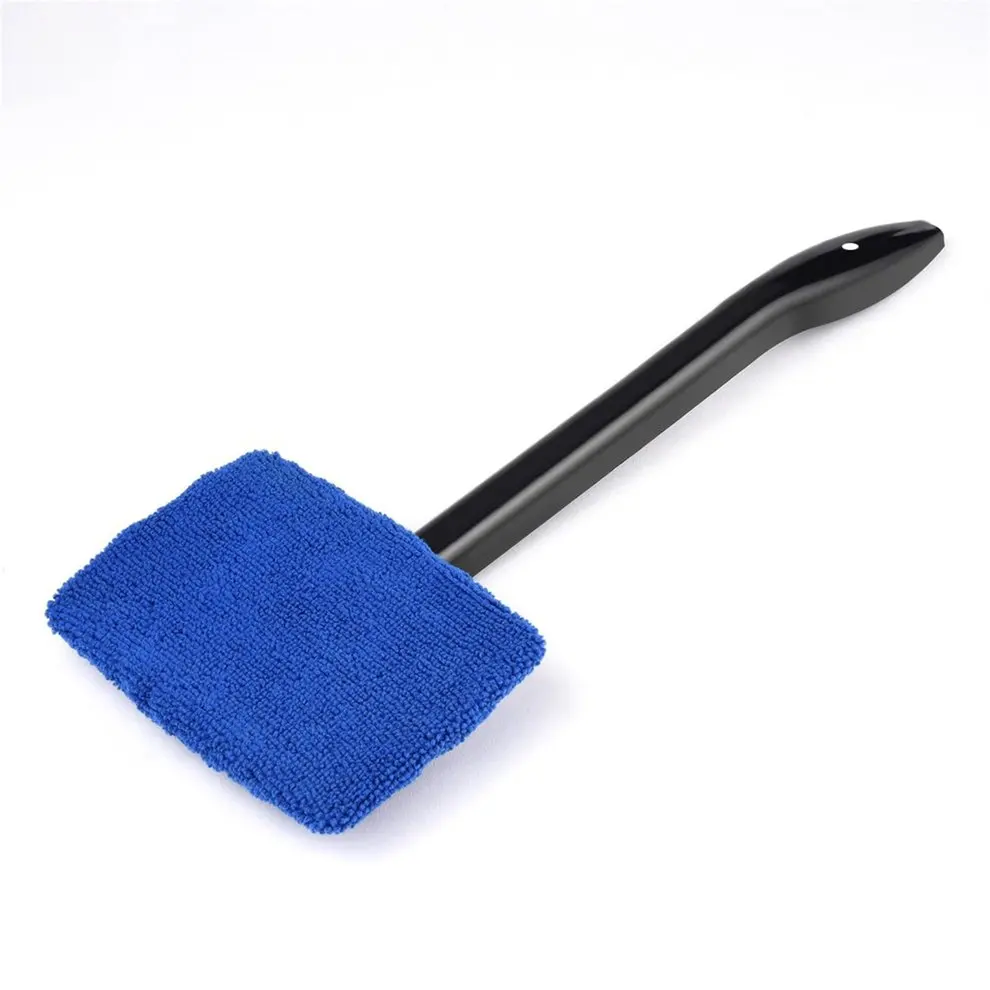 Dark Blue Щетка для мытья автомобиля из микрофибры с длинной ручкой, мойка для автомобиля, моющаяся ткань для мытья лобового стекла, моющаяся, блестящая, удобная - Цвет: Dark Blue