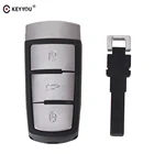 Сменный Чехол KEYYOU для смарт-ключа с дистанционным управлением, чехол с 3 кнопками для ключа VW Volkswagen CC Passat Magotan, чехол для смарт-карты