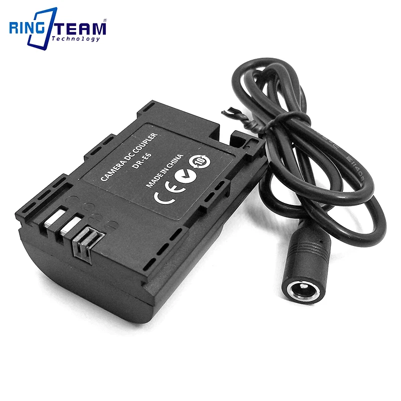 

New DR-E6 DC Coupler LP-E6 Dummy Battery for 5D Mark IV III II 5D4 5DS 5DS R 6D 7D 7D Mark II 60D 60Da 70D 80D Camera