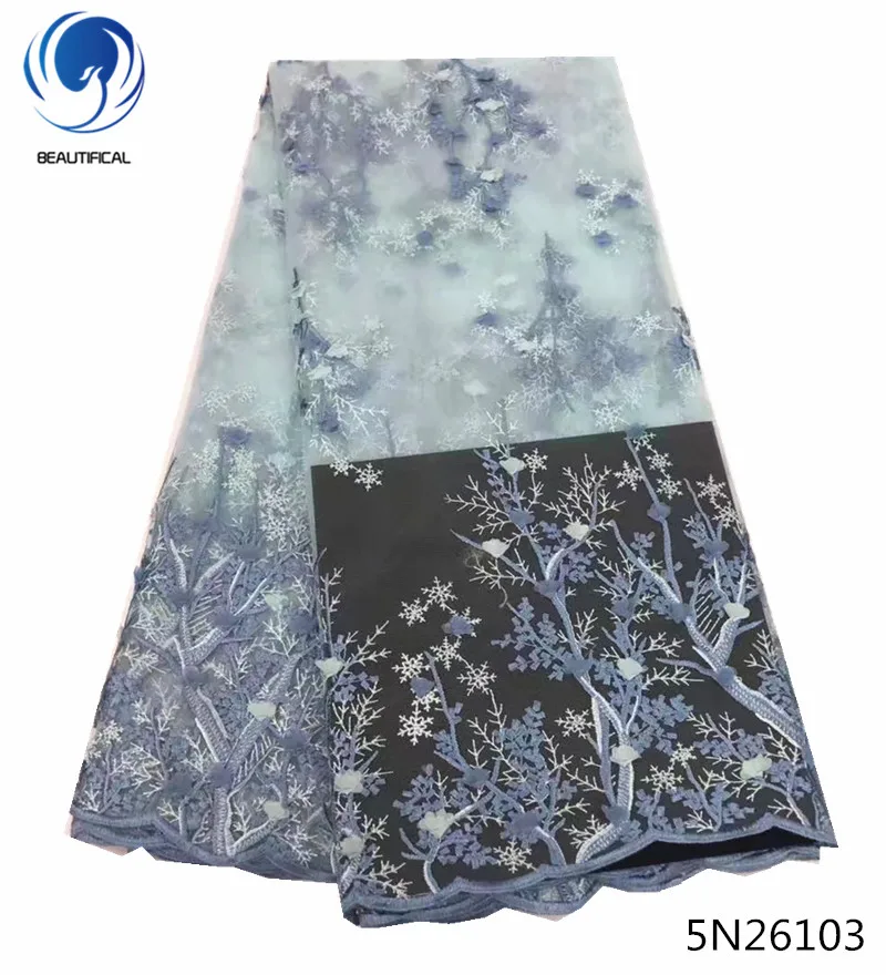 Beautifical 3d lace applique french tulle fabric 2018 high quality flower pattern for party dress 5yards/piece 5N261 | Дом и сад