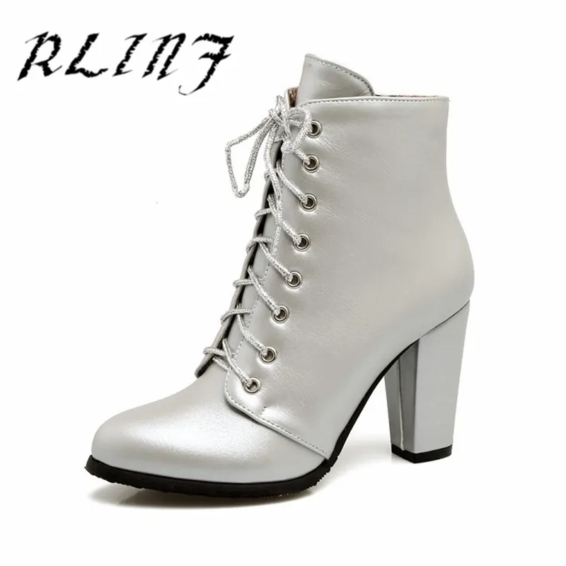 RLINF/Новые пикантные Модные женские полусапожки с металлическими вставками