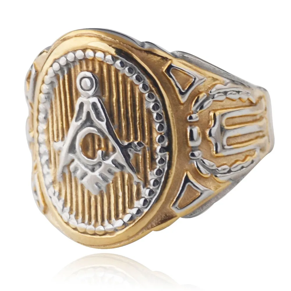 Серебряные кольца в стиле колледжа из нержавеющей стали Бижутерия фремасона для