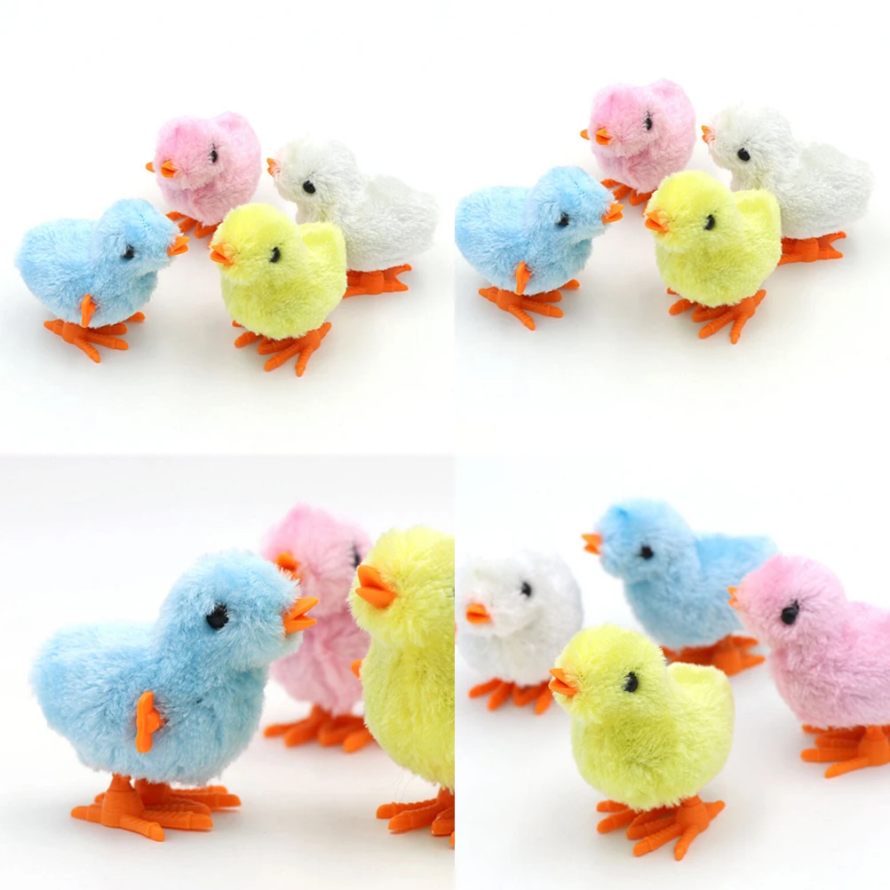 Wind Up Chick Toy Colored Chain Will Run On Clockwork Kawaii Jumping Chicken Children's Educational Toys | Игрушки и хобби