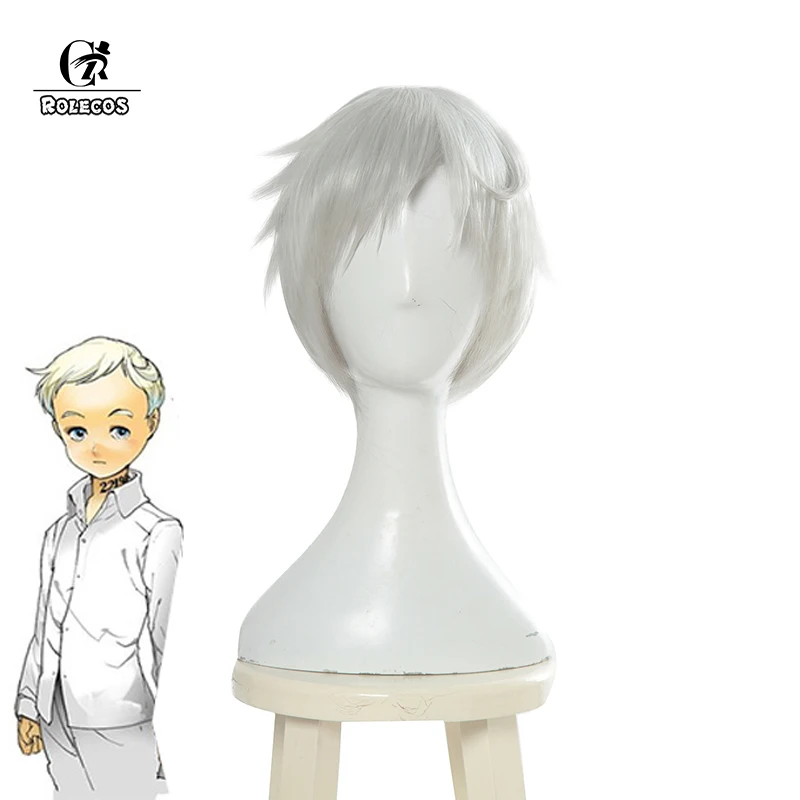 Короткие мужские синтетические головные уборы ROLECOS из аниме Обещанный невеклэнд