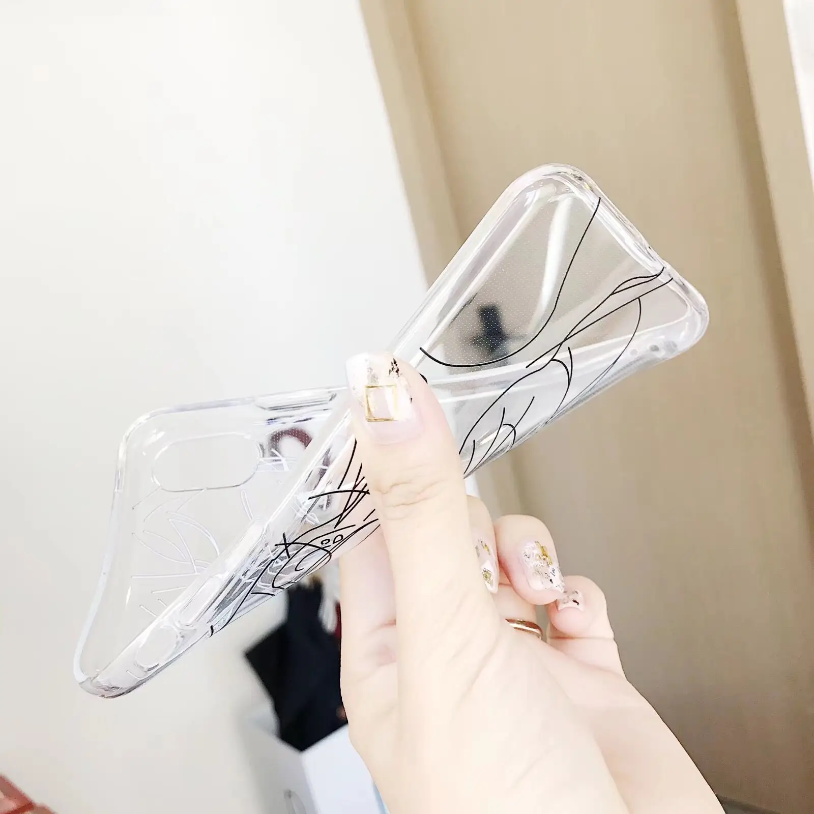 Модные Простые линии аниме девочка чехол для iPhone Xs 11 pro MAX Xr X 6 6s 7 8 plus задняя крышка