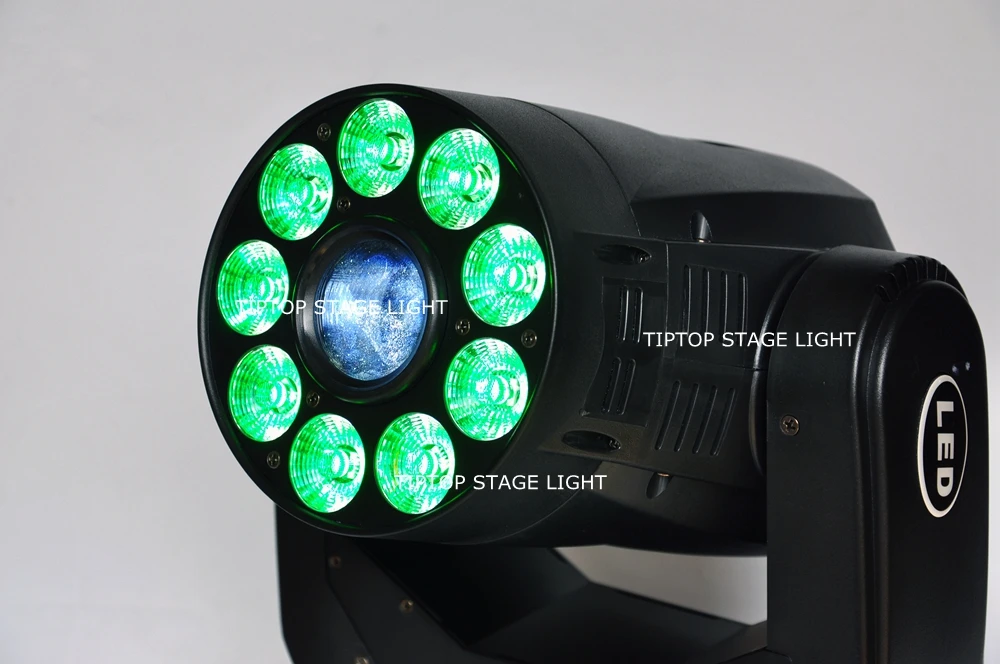 Freeshipping 2 Unit 1*75W+9*12W Led Moving Head Light Focus Function 3 Facet Prism Stage Washer Lighting DMX512 Move Lights | Лампы и