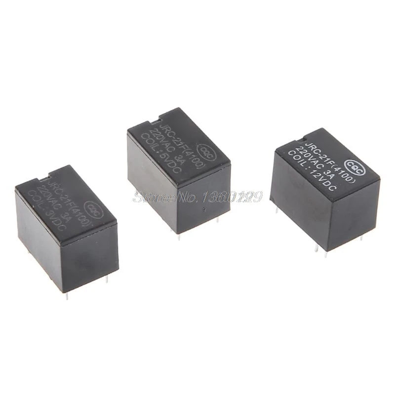 10 шт. JRC-21F 4100 DC мини Мощность реле 6-pin печатного монтажа печатной платы реле 3V 5V 12V и Прямая поставка