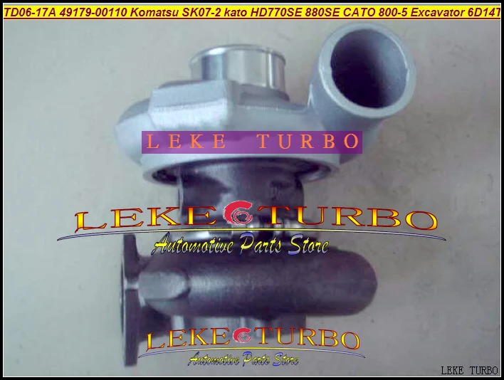 С масляным охлаждением Turbo TD06-17A 49179-00110 49179 00110 ME037701 для Komatsu SK07-2 Kato HD770SE 880SE CATO 800-5 6D14T