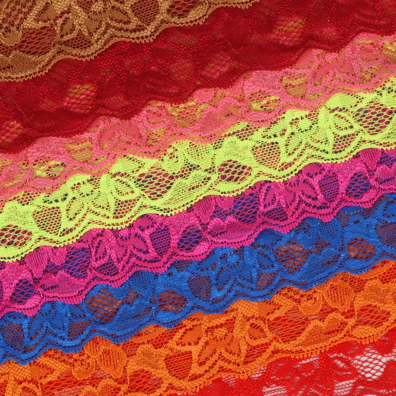 Эластичная кружевная лента 18 цветов 5 ярдов 8 см Швейные аксессуары для одежды