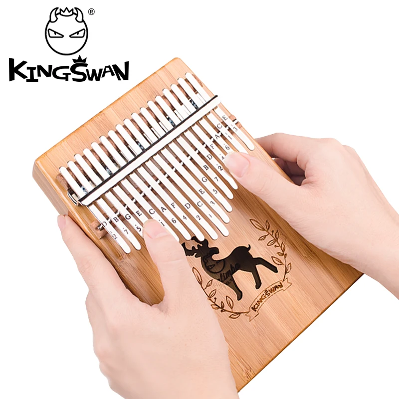 W 17 t teclas Kalimba Thumb Piano de madera alta calidad cuerpo caoba instrumento Musical con el aprendizaje libro melo|Пианино| |