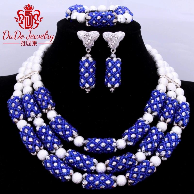 2017 Splendid смешивания разноцветными шариками африканских Ювелирные наборы 3 слоя в