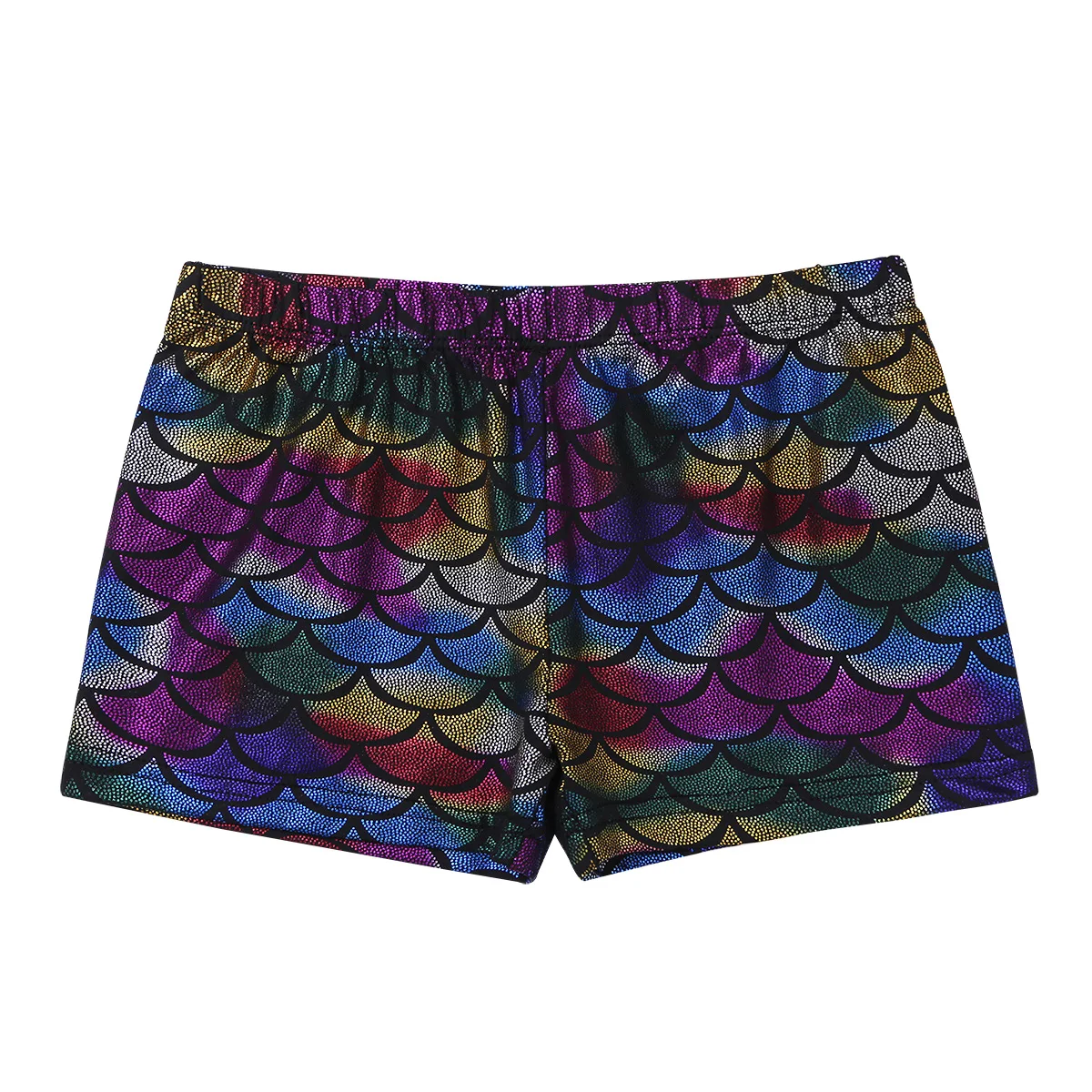 Танцевальные шорты для девочек блестящие гимнастические трико блестящая