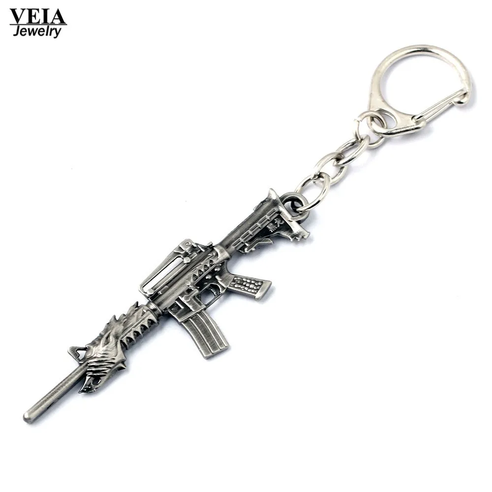 VEIA Jewelry CSGO AK47 M16 брелоки в виде оружия Тритий Металл для лучших друзей 6 см мини